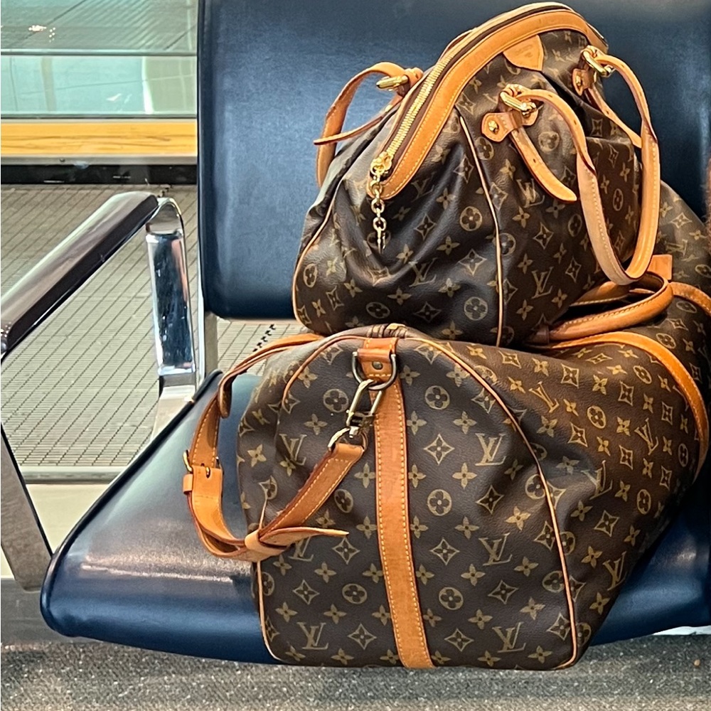 Louis Vuitton Travel Bag Keepall Bandouliere 55 Brown Monogram - Picture 4 of 16